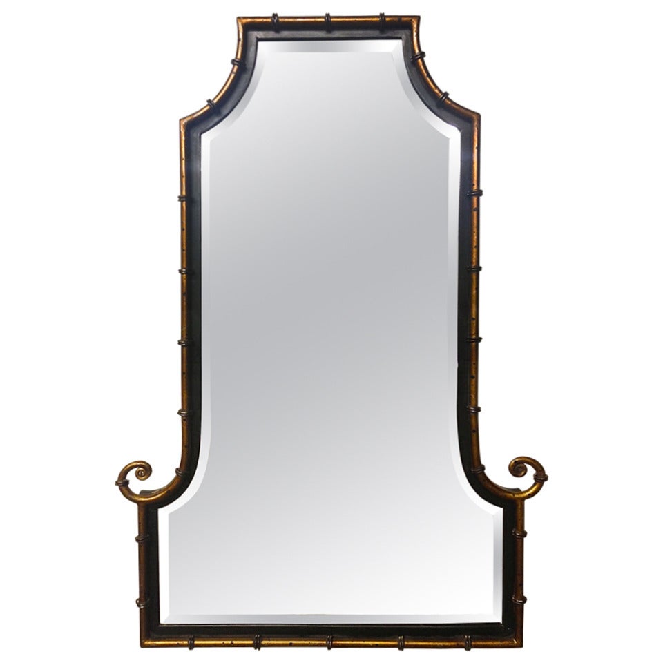 Beveled Mirror designed after James Mont Hand-Crafted, Circa 1935, Made in USA