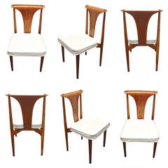 Vintage Six Dining Chairs with Original Label of John Stuart circa 1960 Made in America