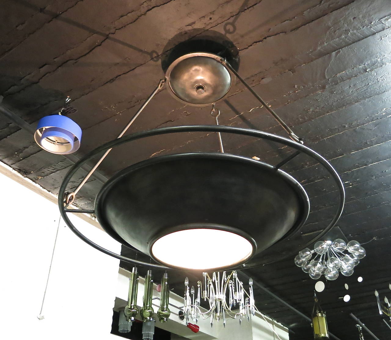 Modern Ceiling Fixture, Signed 