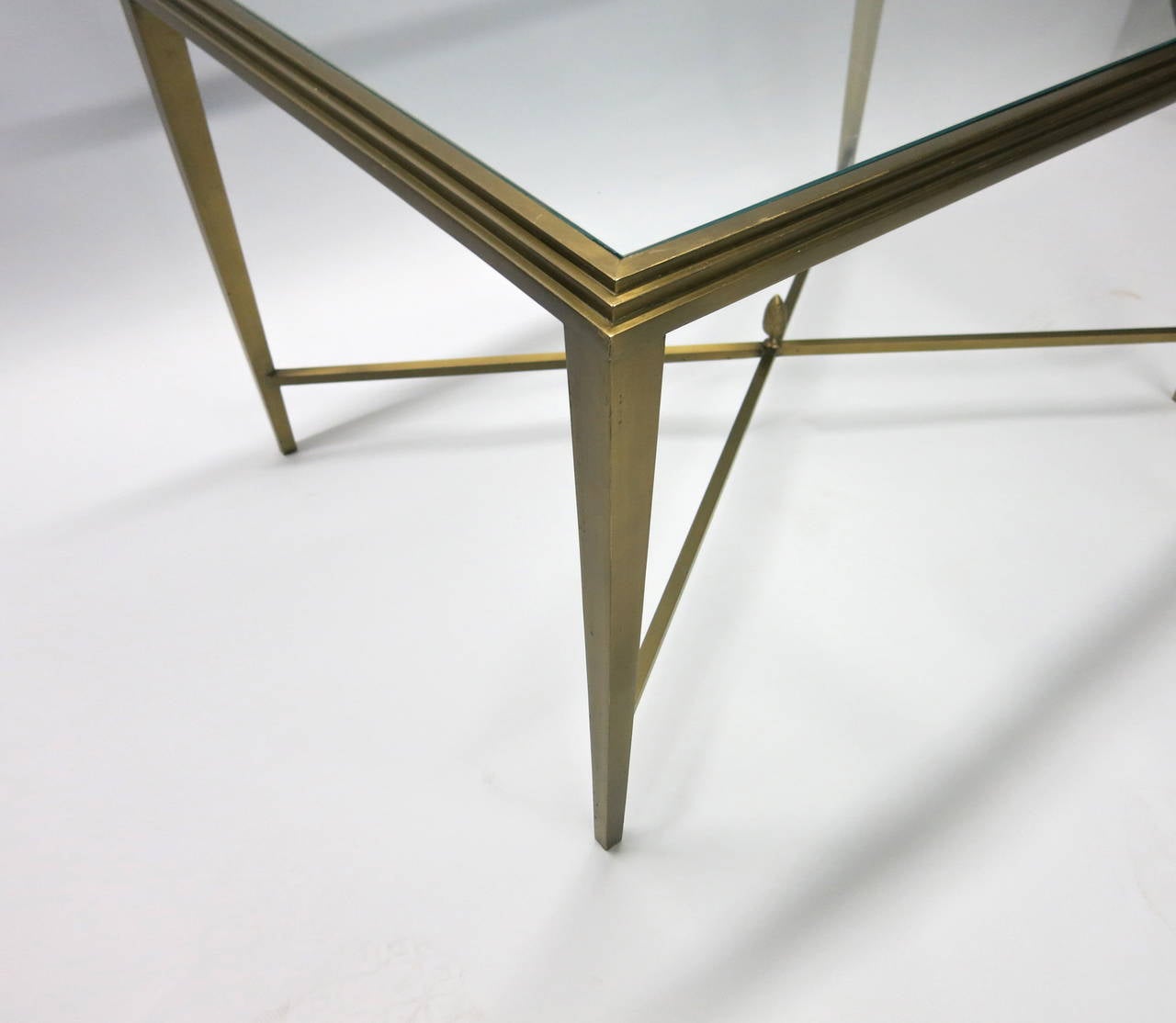 Coffee Table in Solid Brass, NYC circa 1985 For Sale 1