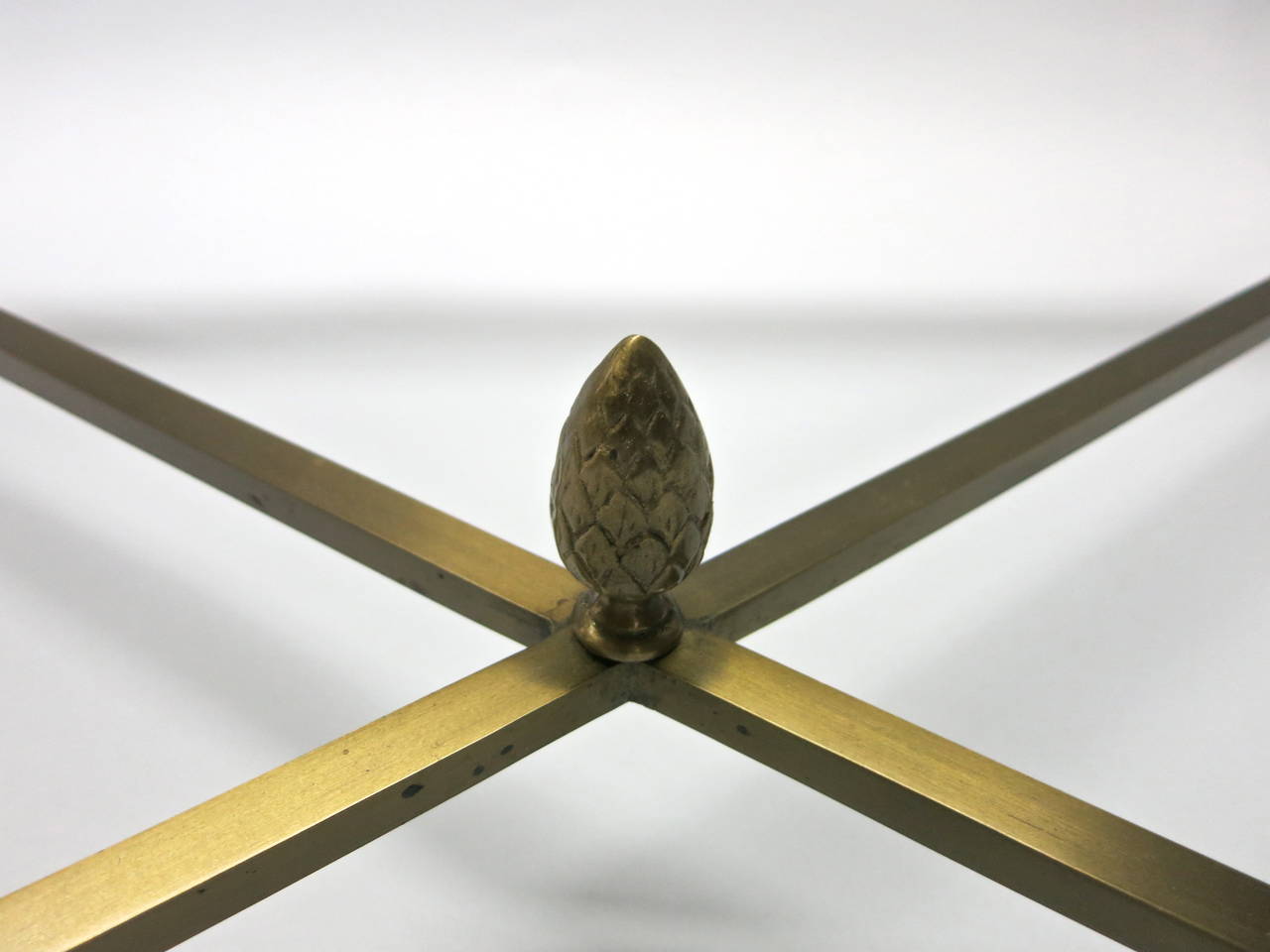Coffee Table in Solid Brass, NYC circa 1985 For Sale 2