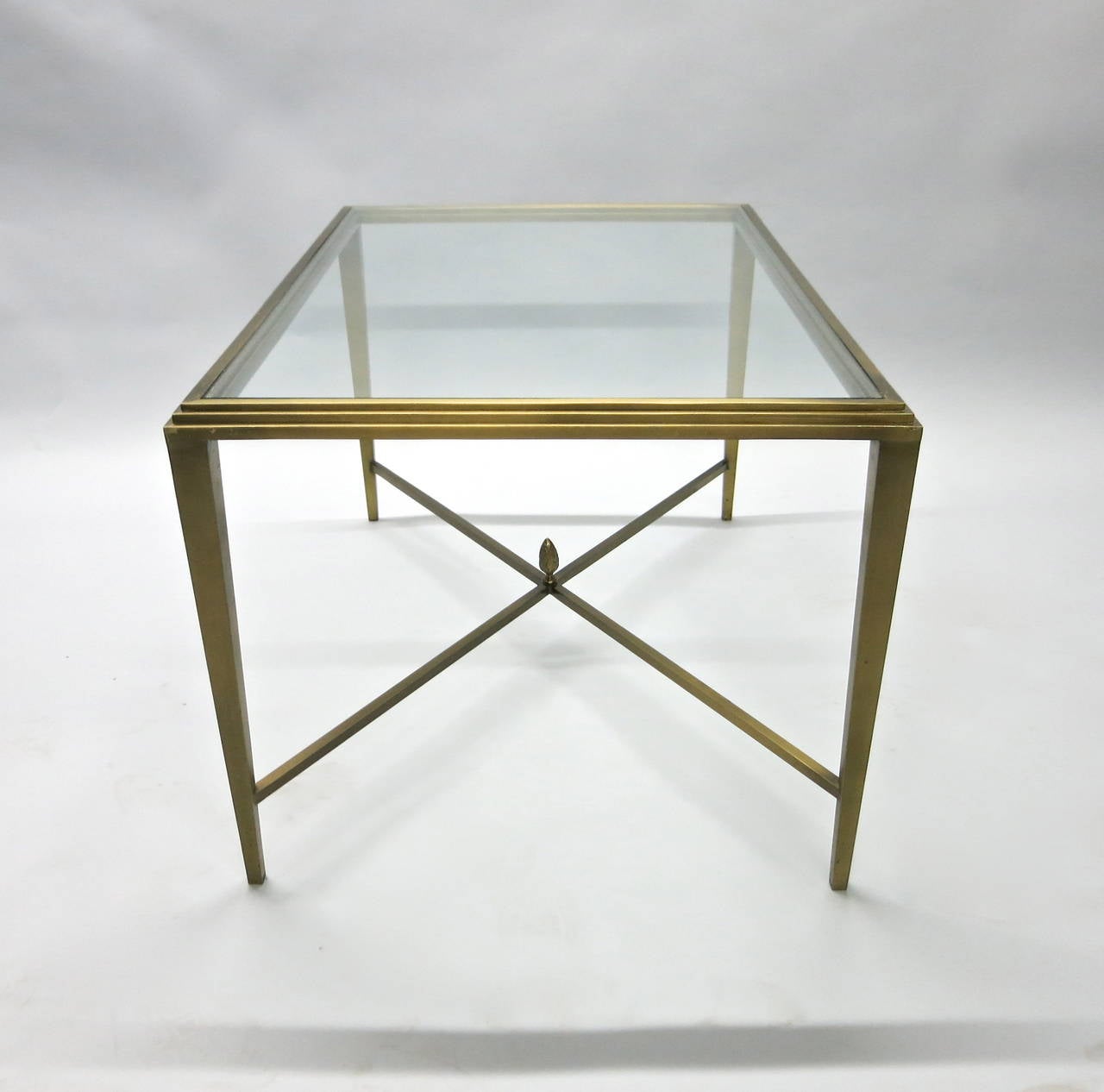 Coffee Table in Solid Brass, NYC circa 1985 For Sale 3