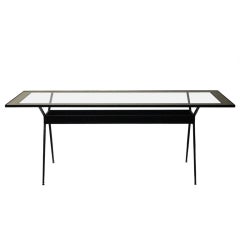 Vintage Table with a Display for Plants, Wine Etc. below top c1950 USA