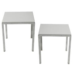 Pair of side tables by Jeanneret French circa 1960