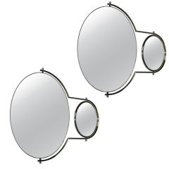 Pair of Mirrors with Original Label circa 1970 Made in Italy