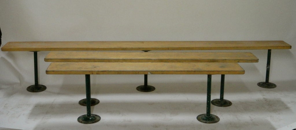 Mid-20th Century 7 Benches in 3 lenths as shown Circa 1955 American