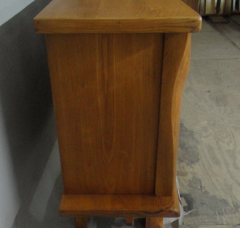 Wood Cabinet after Pierre Chapo circa 1950 France For Sale