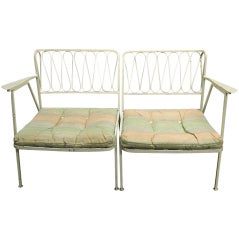 Used Sectional Settee by Salterini circa 1950 American outdoor garden furniture