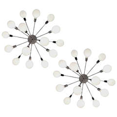 Pair of Sputnik Style Fixtures Designed and Fabricated circa 1965, USA