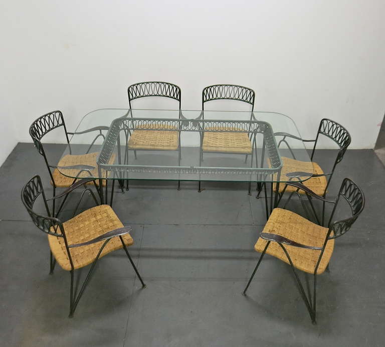 Mid-20th Century Indoor or Outdoor Dining Set by Tempestini for Salterini, 1955 USA