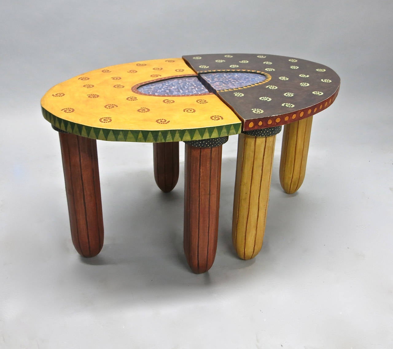 20th Century Pair of Tables Both Signed by Fabiane Garcia, 1992 For Sale