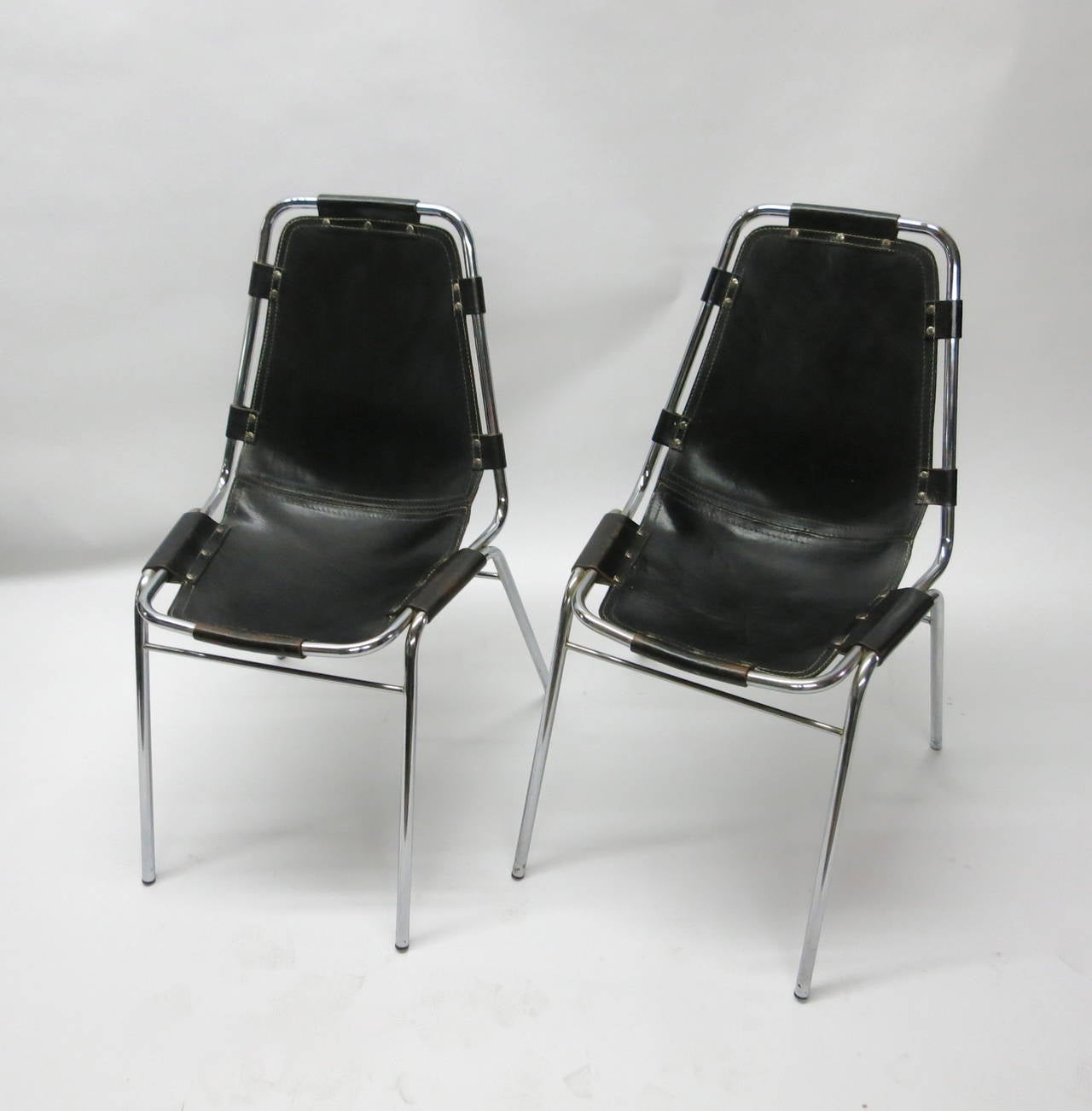 Pair of Original Chairs by Charlotte Perriand, circa 1950 Made in France 2