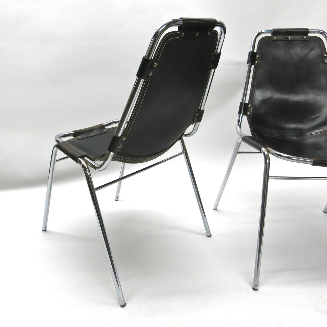 Pair of Original Chairs by Charlotte Perriand, circa 1950 Made in France In Good Condition In Jersey City, NJ