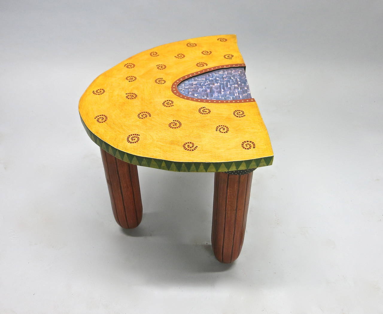 Modern Pair of Tables Both Signed by Fabiane Garcia, 1992 For Sale