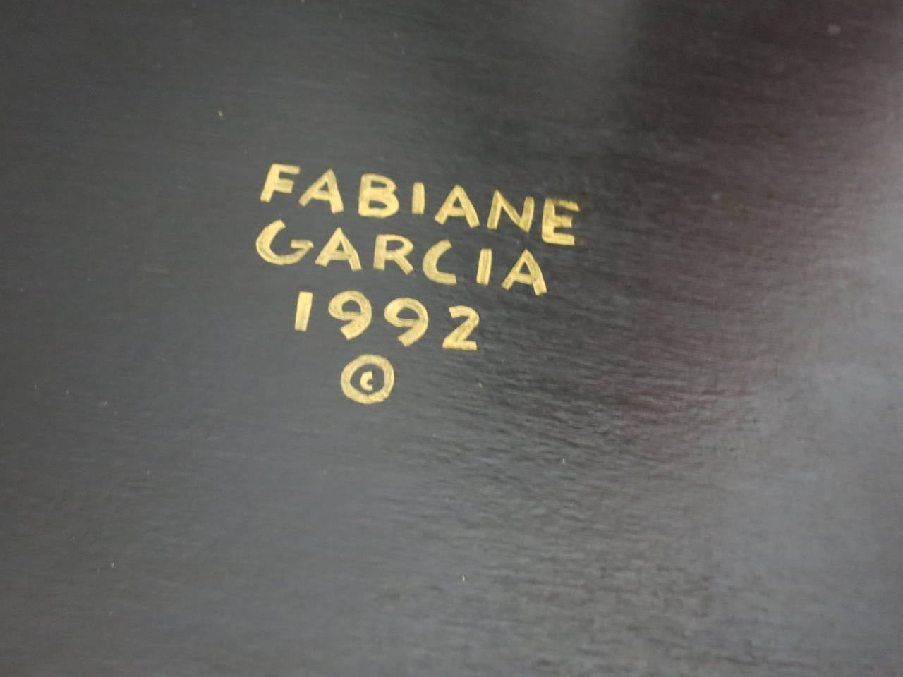 Pair of Tables Both Signed by Fabiane Garcia, 1992 For Sale 4