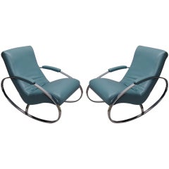 Pair of Chairs after Milo Baughman Circa 1975 American