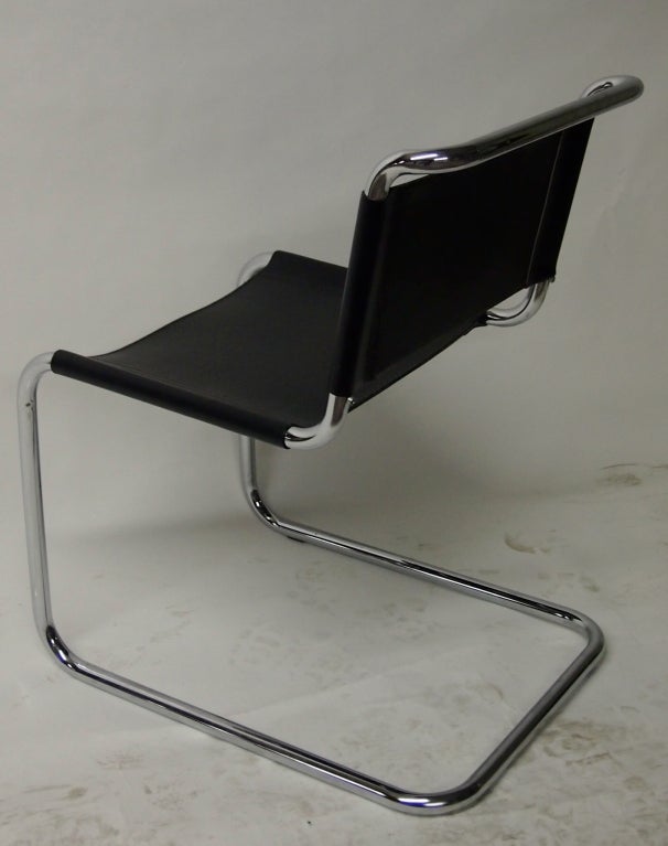 Leather 10 Chairs by Marcel Breuer for Thonet No.B33 designed 1927-1928