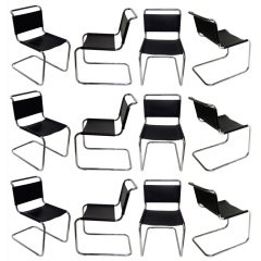 10 Chairs by Marcel Breuer for Thonet No.B33 designed 1927-1928