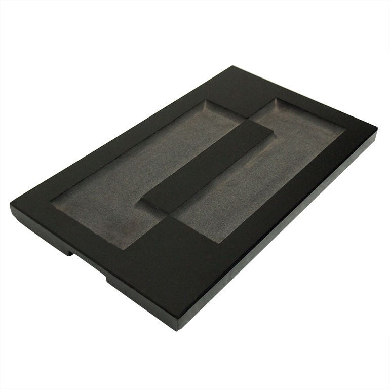 Rare Black Glass Tray by Jean Luce circa 1940 France