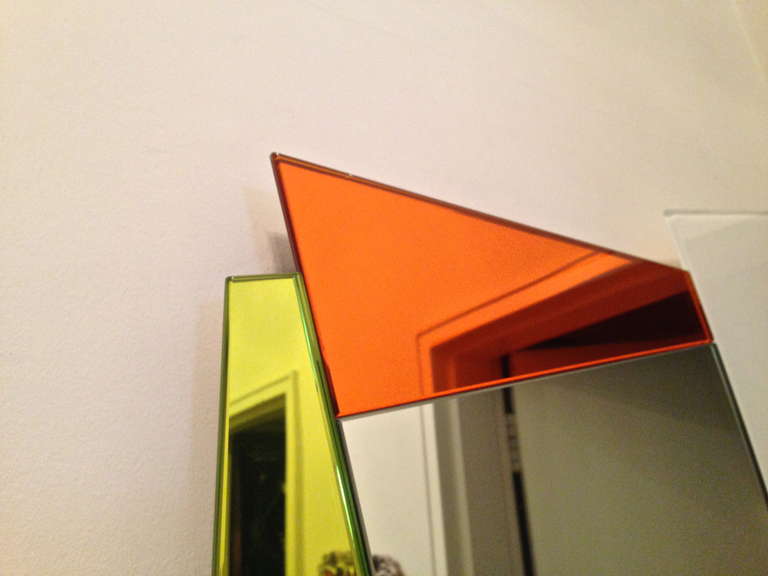 Mirror Designed and Signed by Ettore Sottsass, 2007, Made in Italy In Excellent Condition In Jersey City, NJ