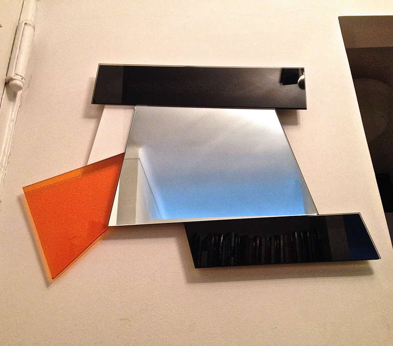 Italian Mirror Designed and Signed by Ettore Sottsass, 2007 Made in Italy For Sale