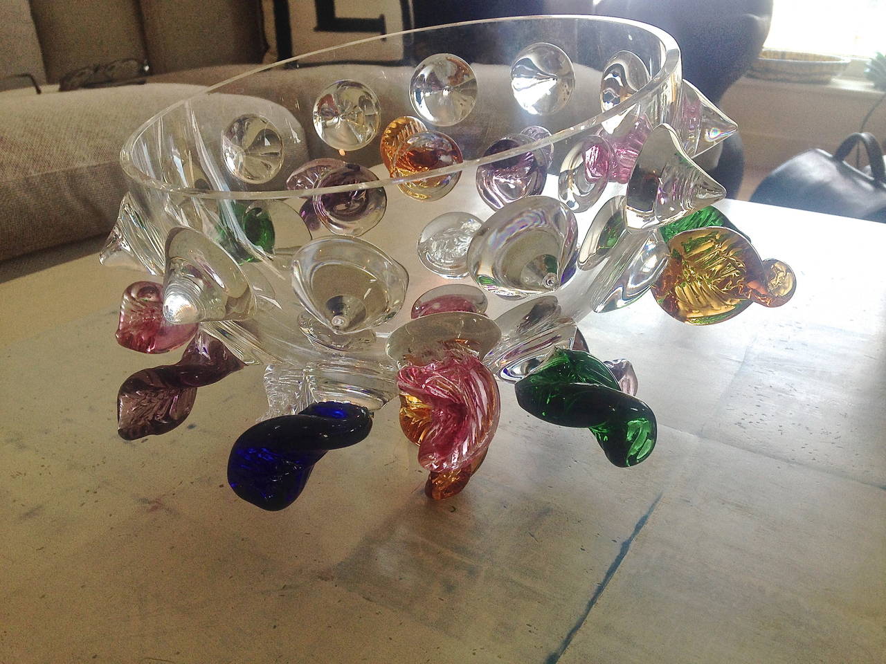 Glass Centerpiece by Bores Sipek for Driade Italy 1990s