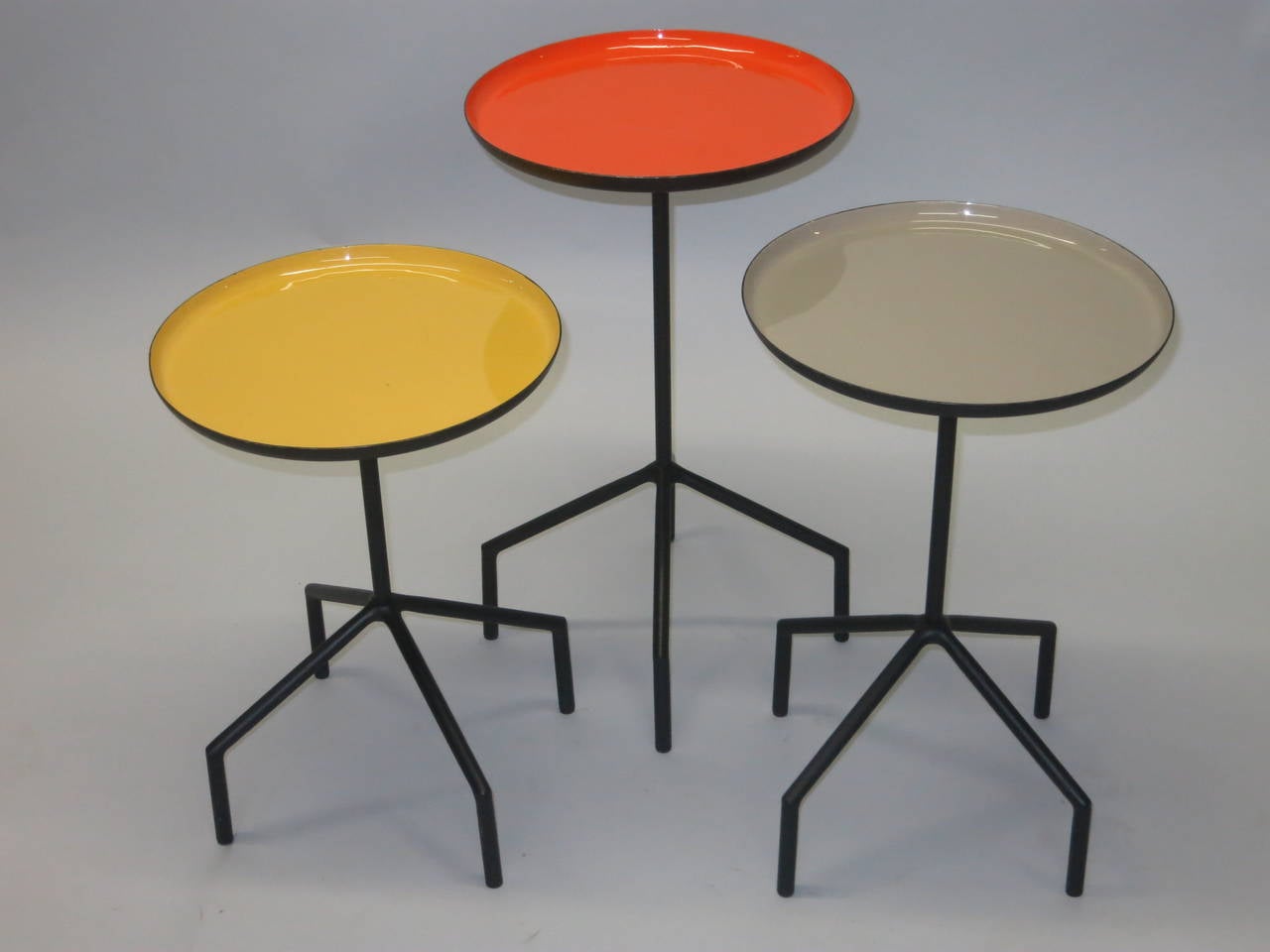 Set of three Tables circa 1950's Made in Europe In Good Condition In Jersey City, NJ