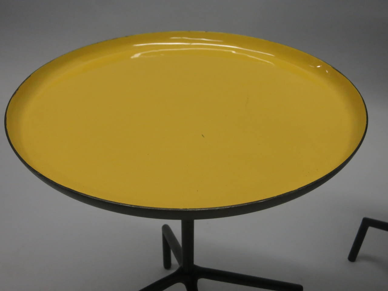 Enameled Set of three Tables circa 1950's Made in Europe