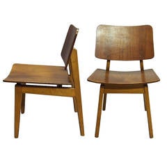 Pair of Chairs by Jens Risoms in Original Condition, American, circa 1940