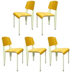 Set of SIX Chairs Prouve design by Vitra 2002 edition Switzerland