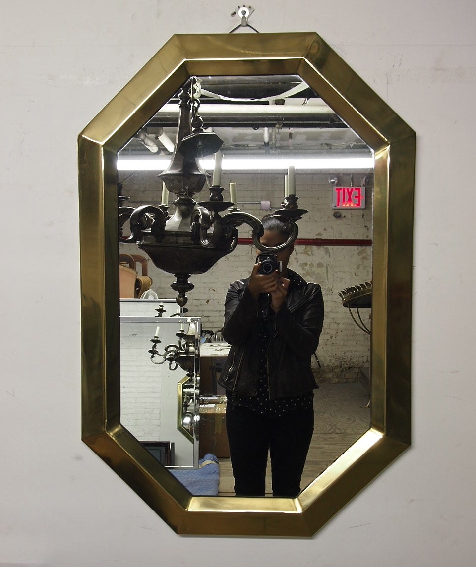Octagonal Mirror Circa 1965 American