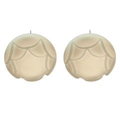 Pair of Ceiling Lights Signed Putzler circa 1960 European