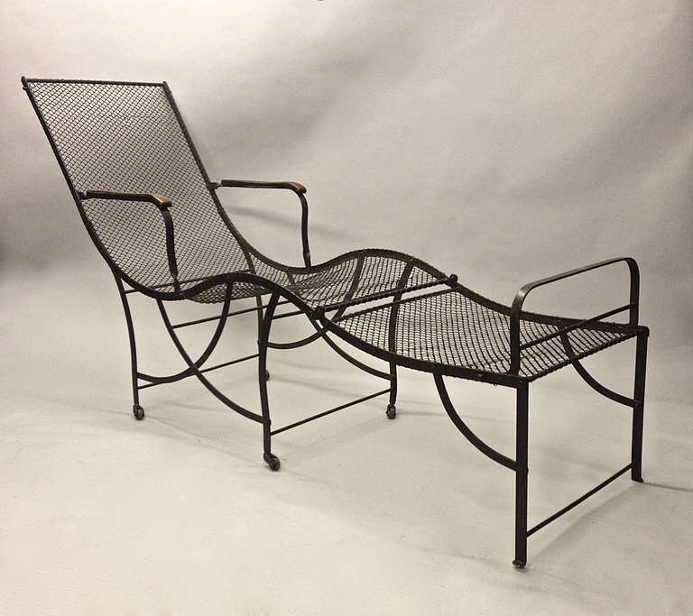Two Outdoor Chaises Longues, Circa 1920, French In Excellent Condition In Jersey City, NJ