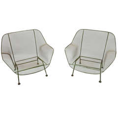 Pair of Club Chairs by Woodard, circa 1950, USA