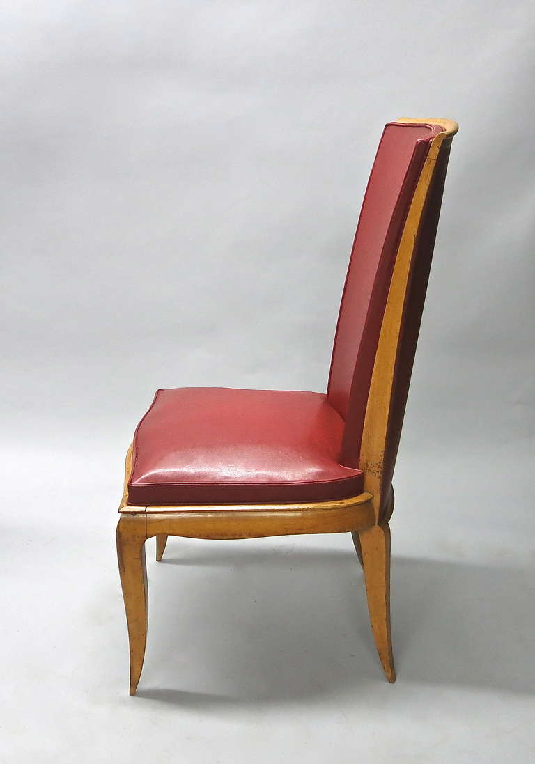 Mid-20th Century Set of Six French Dining Chairs, circa 1940