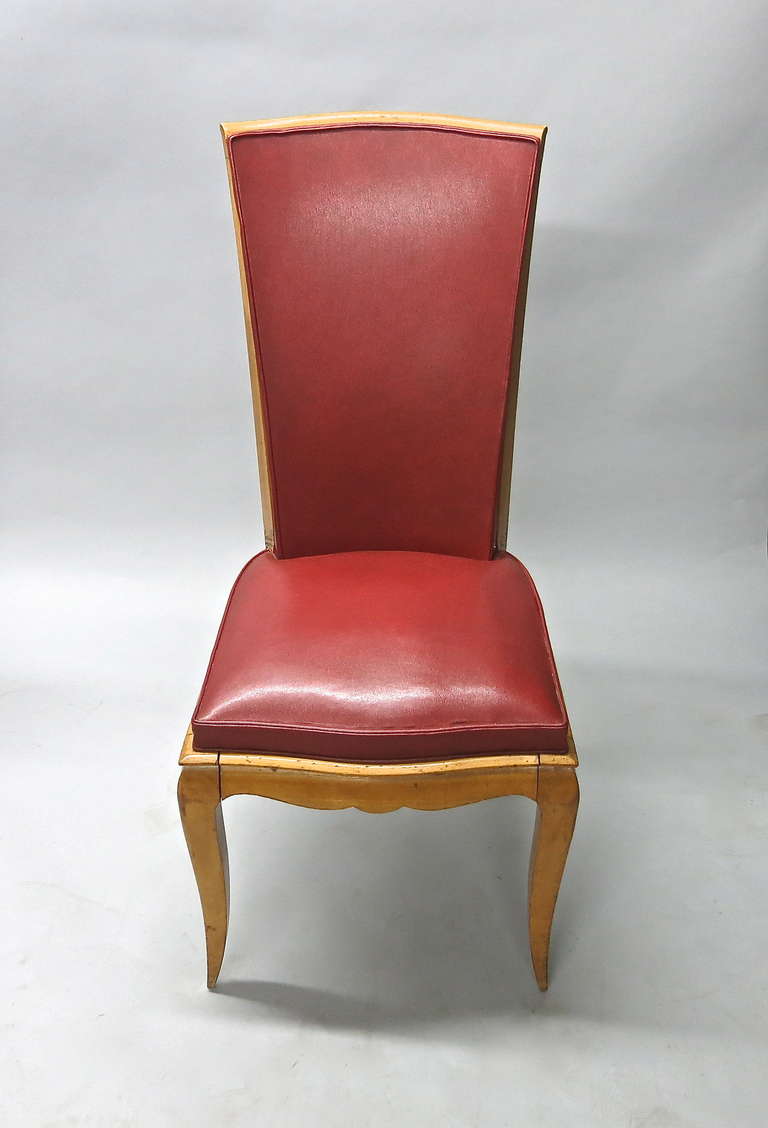 Set of Six French Dining Chairs, circa 1940 2