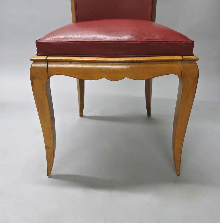 Set of Six French Dining Chairs, circa 1940 3