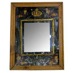 19th Century Spanish Eglomise  Mirror