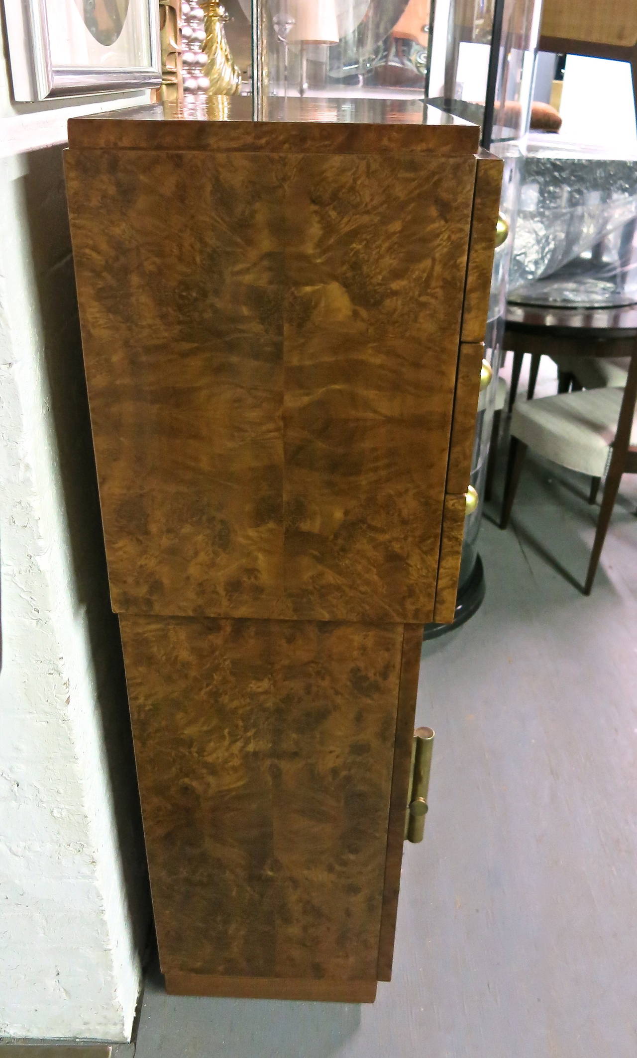 Burl Cabinet by Louis Sognot, France circa 1930 For Sale 1