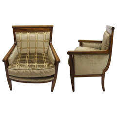 Pair of Fauteuils or Armchairs in the Directoire Style, France, circa 1840
