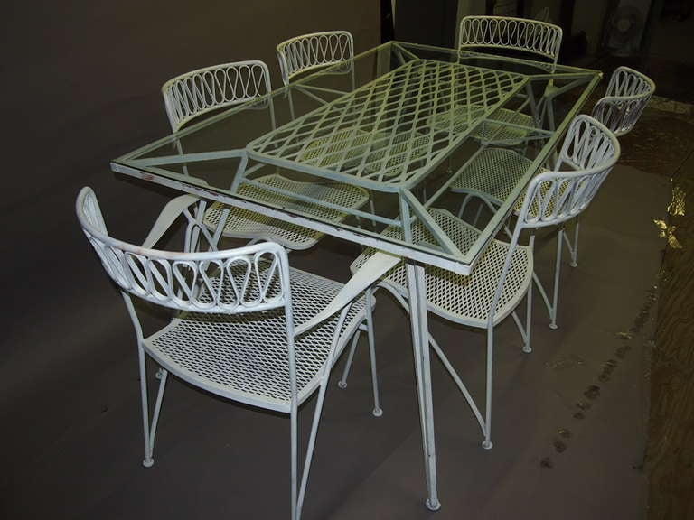 Outdoor Dining Set by Salterini, Made in USA, circa 1950 1