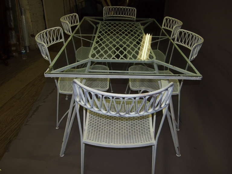 Mid-20th Century Outdoor Dining Set by Salterini, Made in USA, circa 1950