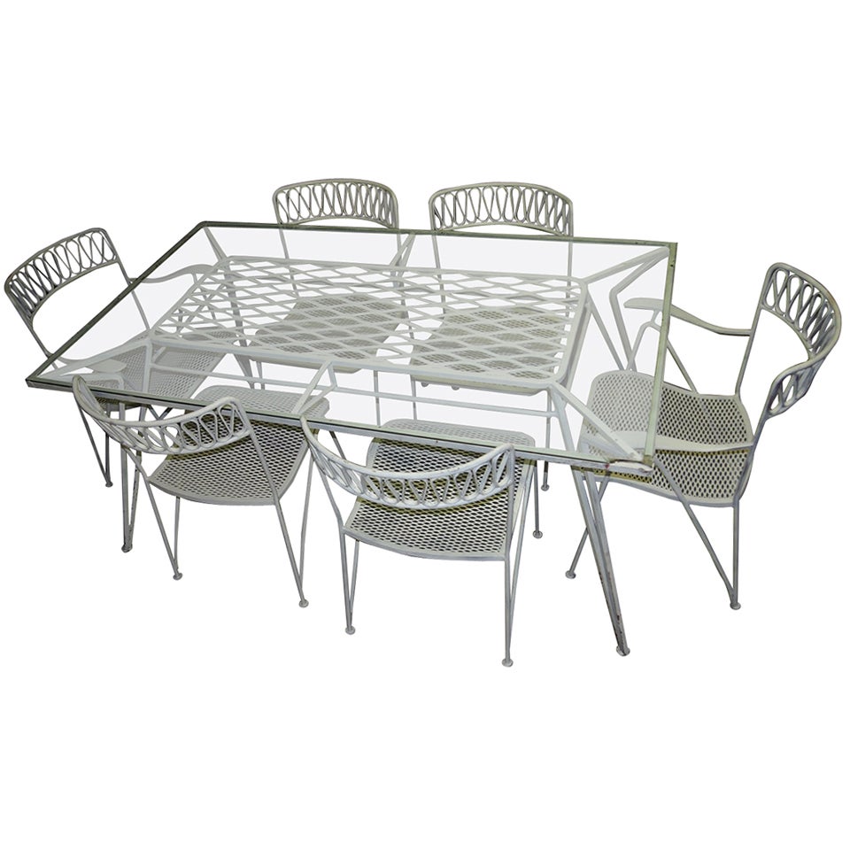 Outdoor Dining Set by Salterini, Made in USA, circa 1950