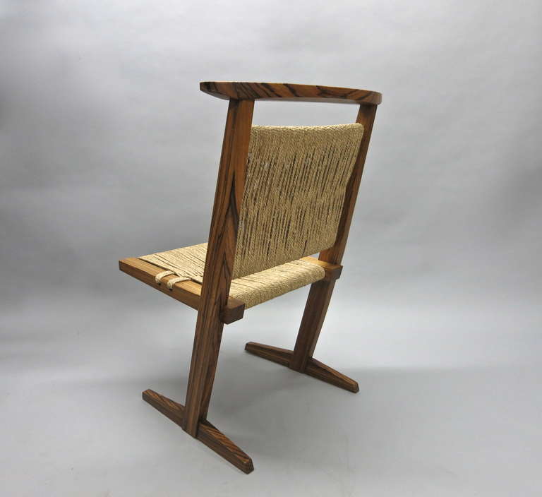 Pair of Zebra Wood Chairs by Richard Rothbard, USA, 1960s at 1stDibs