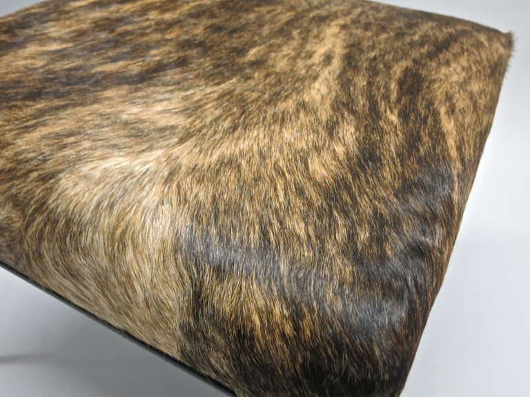 Mid-20th Century Stool by Paul McCobb in Hair-On Cowhide USA 1950's