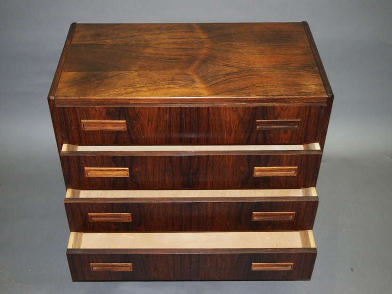 Mid-Century Modern Small scale Dresser in Rosewood by P. Westergaard circa 1960 Danish