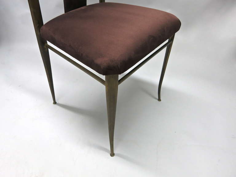 Set of Four Dining Chairs Marked Made in Italy, Circa 1955 3