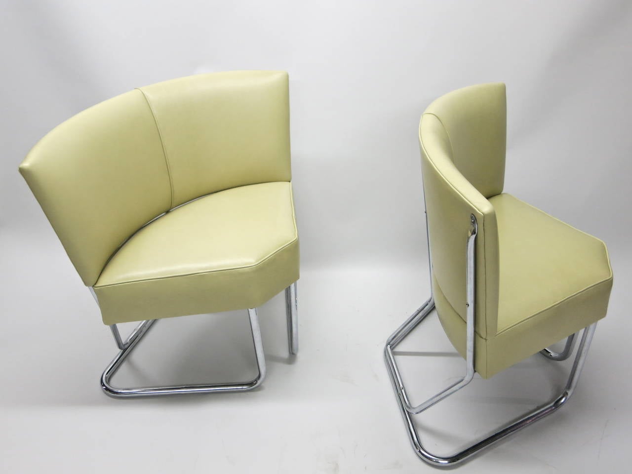 Art Deco Pair or Arched Back Chairs by Thonet, USA Circa 1940