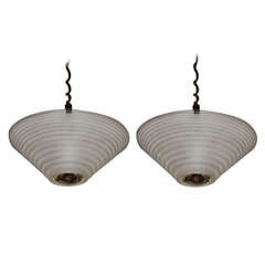 Two Ceiling Fixtures by Angelo Mangiarotti for Artemide 1968 Italy