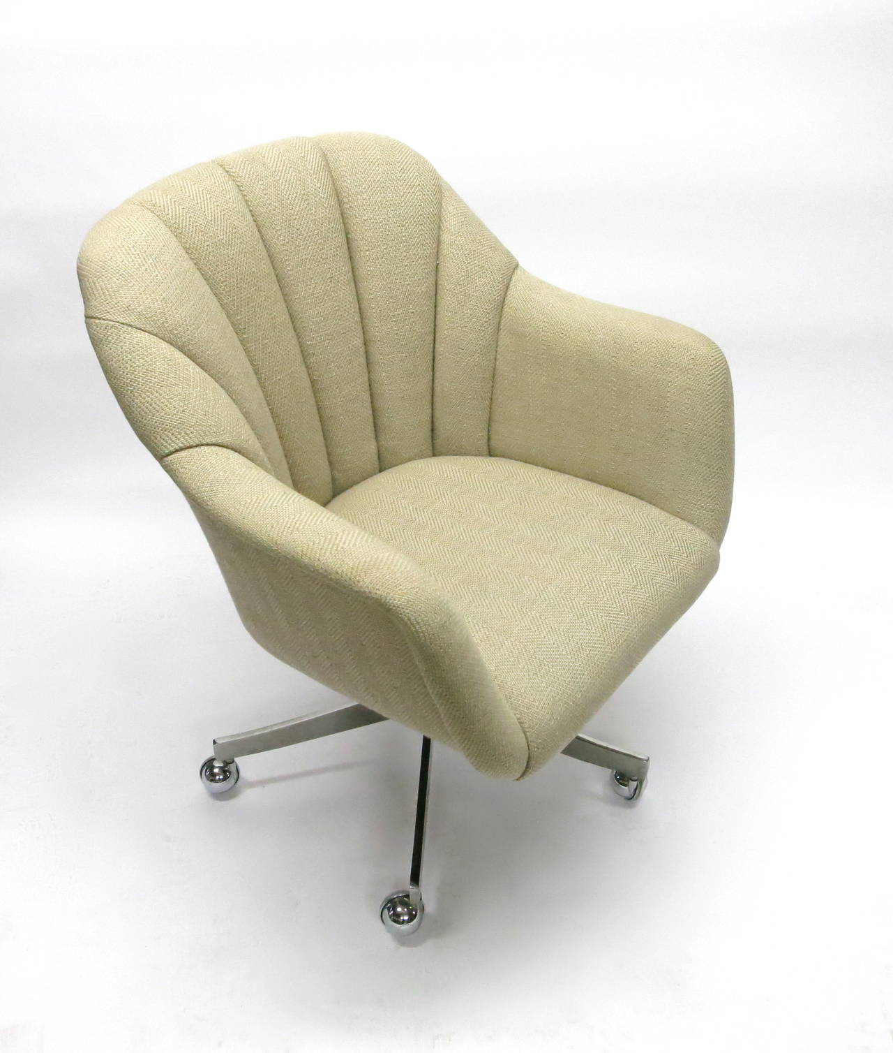 Single Swivel Desk Chair by Ward Bennett for Brickell, 1984 Made in USA 3
